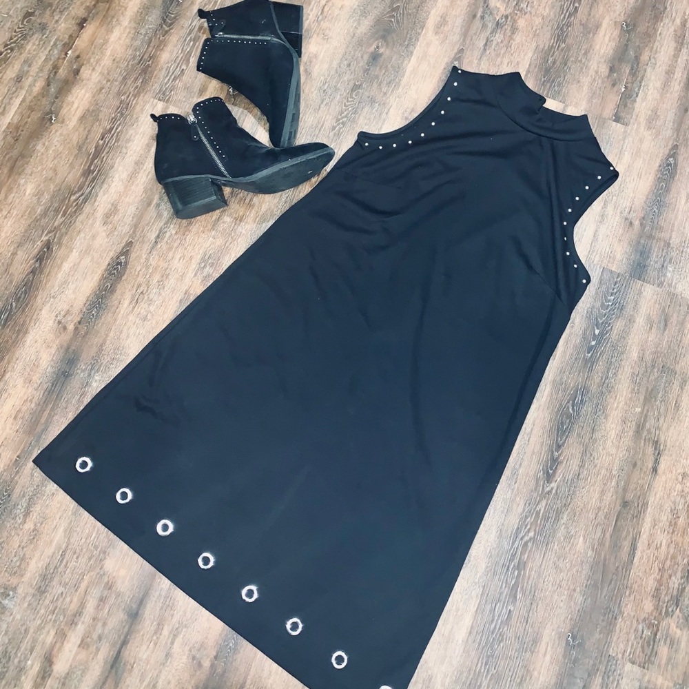Emma & Michelle | Black Studded Dress